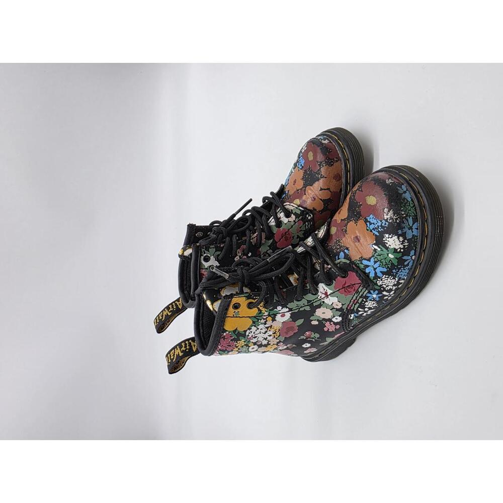 Dr. Martens - EUC - Girls Size 10T - Floral Print Lace-Up Boots